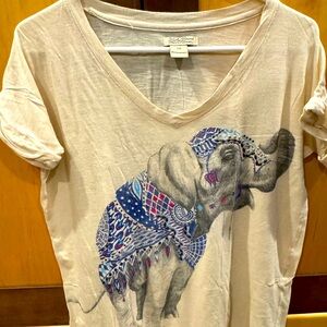 Lucky Brand lucky elephant tee. Size XS. Great condition.